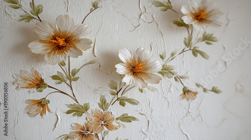 Vintage floral pattern background from a historical design