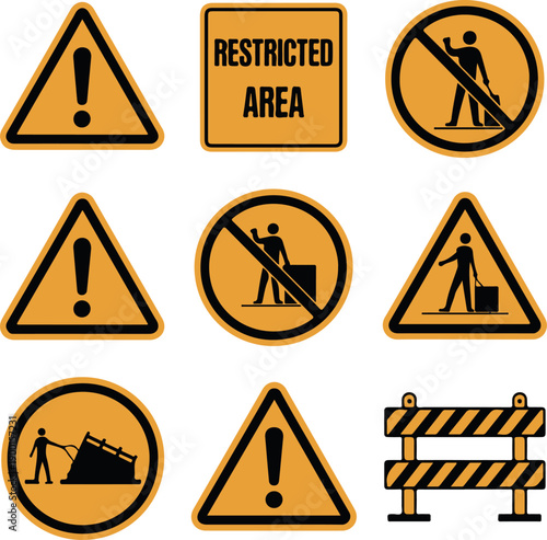 Electrical safety icons and symbols