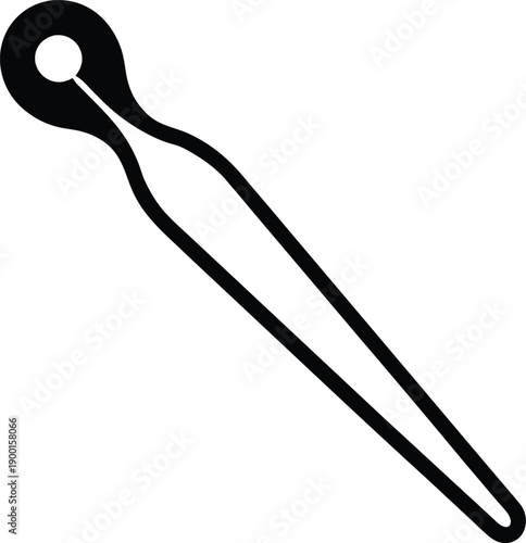 Hairpin Icon Design Element For Beauty Accessories