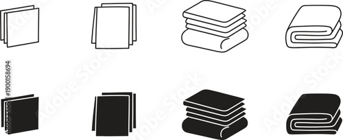 towels in various folds and colors