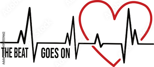 The Beat Goes On Heartbeat Svg, Pulse Svg, Heart Disease Awareness Svg