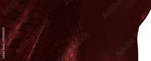 Close up shot of woven red ...