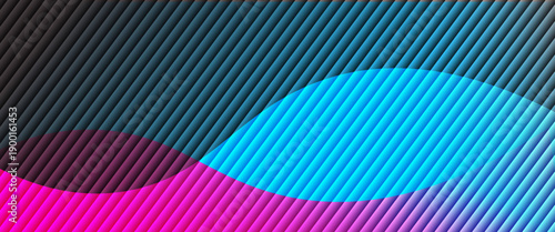 Vibrant gradient pattern with vertical glowing neon lines blending smooth and radiant colors. Minimalistic and futuristic abstract background perfect for creative digital designs. Vector illustration