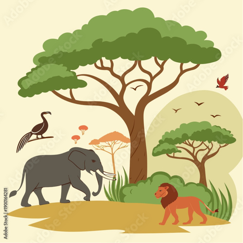 “Save Wildlife Concept – Animal Conservation Vector”