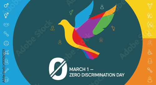 Vibrant dove symbolizes unity on Zero Discrimination Day