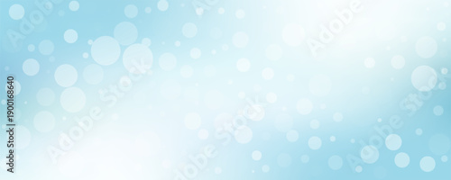 white bokeh blur background / Circle light on blue background / abstract light background