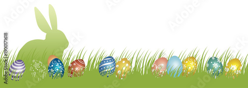 easter bunny with eggs