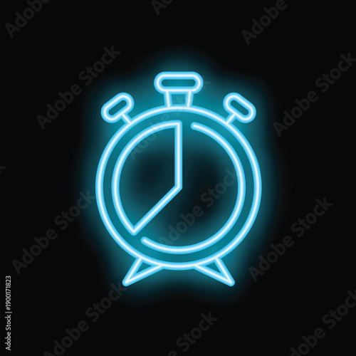 Neon clock face showing the time passing on a black background Free Download Neon clock face showing the time passing on a black background - GFXLoad