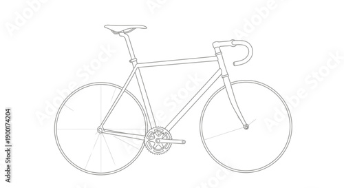 road bike line drawing