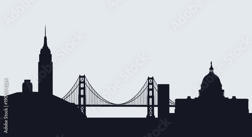 san francisco city skyline silhouette