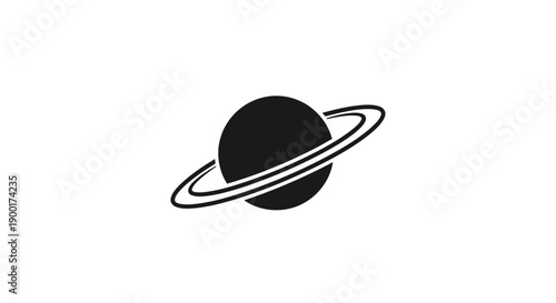 Saturn planet with rings in space