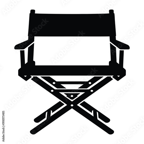 Stylish director's chair for film and television production settings