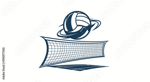 volleyball net and ball