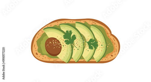 Savor the vibrant freshness of perfectly sliced avocado toast, a healthy and delicious meal for any time of day, bursting with natural goodness and delightful flavors.