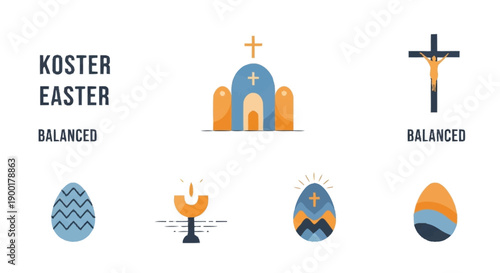 Easter church crucifix eggs candle