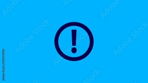 warning sign and danger icon animation.warning sign exclamation mark and danger warning sign on black background.