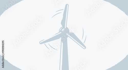 wind turbine icon, renewable energy symbol