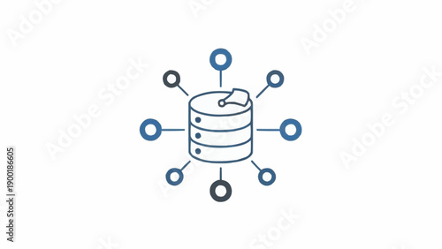 Database server with network connections.
