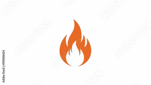Flame icon symbol fire burning hot.