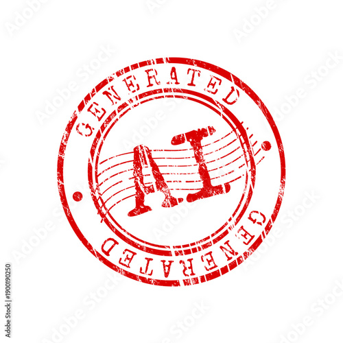 AI GENERATED - red grunge stamp