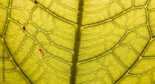 Closeup view of a vibrant yellow leaf showcasing intricate vein patterns and textures.