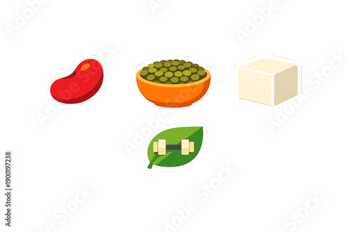 Healthy plant-based ingredients for making dishes that support a balanced diet and nutrition