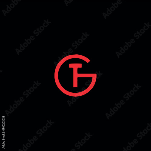 gt text logo design vector
