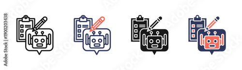 Tutoring Icon Set Multiple Style Collection