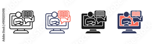 Teacher Icon Set Multiple Style Collection