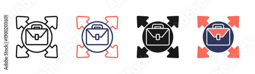 Career Guidance Icon Set Multiple Style Collection