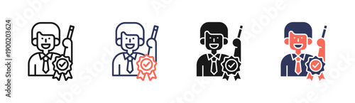 Course Recommendations Icon Set Multiple Style Collection