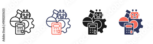 Stem Icon Set Multiple Style Collection