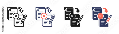 Plagiarism Detection Icon Set Multiple Style Collection
