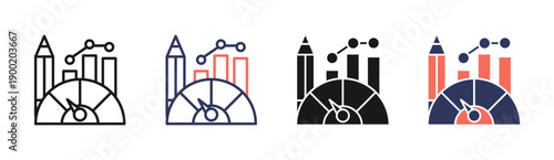 Performance Analytics Icon Set Multiple Style Collection