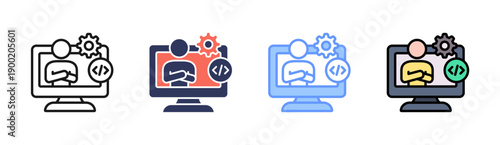 Skill Assessment Icon Set Multiple Style Collection