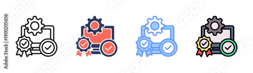 Automated Grading Icon Set Multiple Style Collection