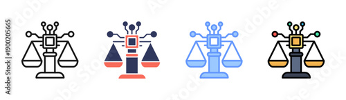 Ethics Icon Set Multiple Style Collection