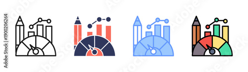 Performance Analytics Icon Set Multiple Style Collection
