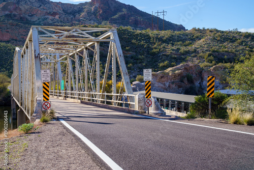 One lane bridge near Canyon Lake along the Apache Trail in Arizona