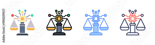 Ethics Icon Set Multiple Style Collection