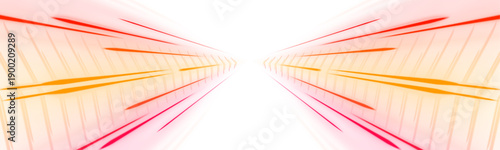 Red and yellow neon spirals twist along a cyberpunk city road. Motion streaks illustrate fast futuristic motion. Vector illustration with glowing ribbons. PNG
