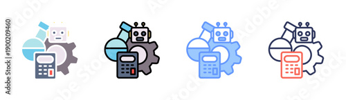 Stem Icon Set Multiple Style Collection