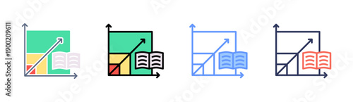 Study Patterns Icon Set Multiple Style Collection