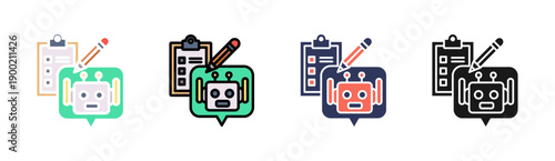 Tutoring Icon Set Multiple Style Collection