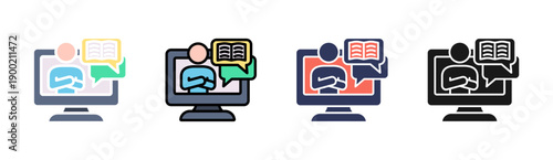 Teacher Icon Set Multiple Style Collection