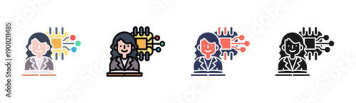 Student Engagement Icon Set Multiple Style Collection