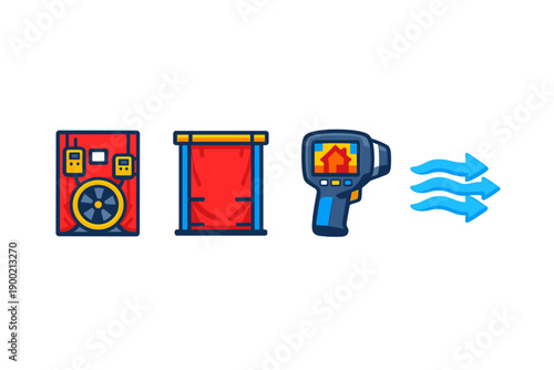 Different tools used for checking and maintaining air quality in homes and buildings for better environment and comfort