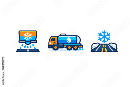 Winter weather preparation with technology, road treatment, and snow management in focus