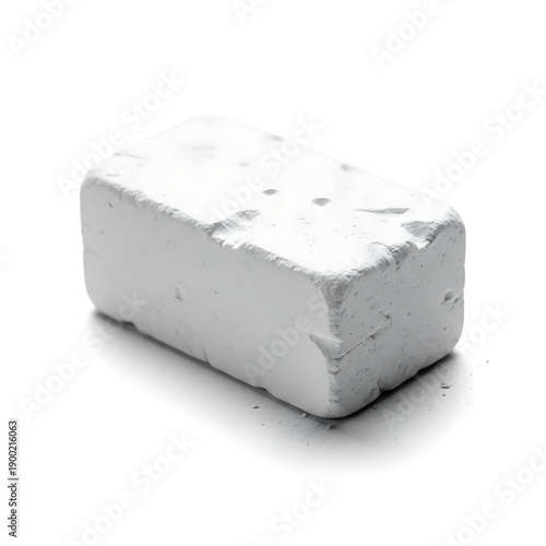 Rustic white soap bar with rough texture and natural imperfections
