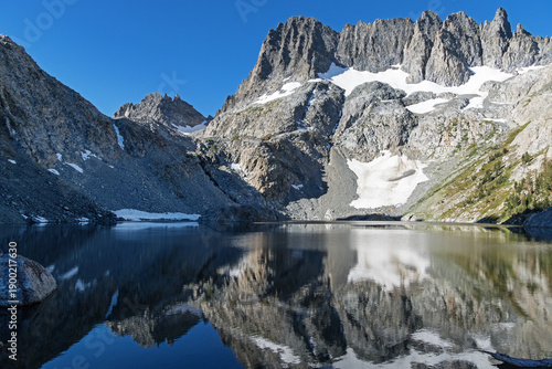Minarets Reflected In Iceberg Lake